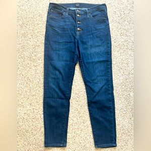 J Crew High Rise Skinny Jean Button Fly